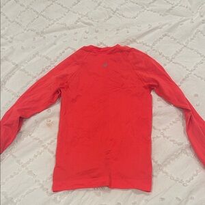 Red Long Sleeve Athletic Top
